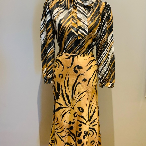 Maxi animal print skirt sz 8 - Picture 7 of 7